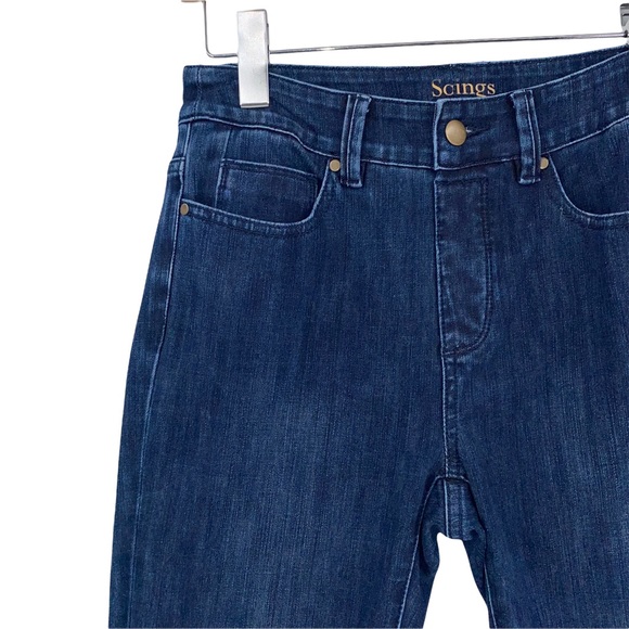 Soft Surroundings Women’s Ankled Zipper Dark Blue Jeans, Size Petite Extra Small - Picture 3 of 13